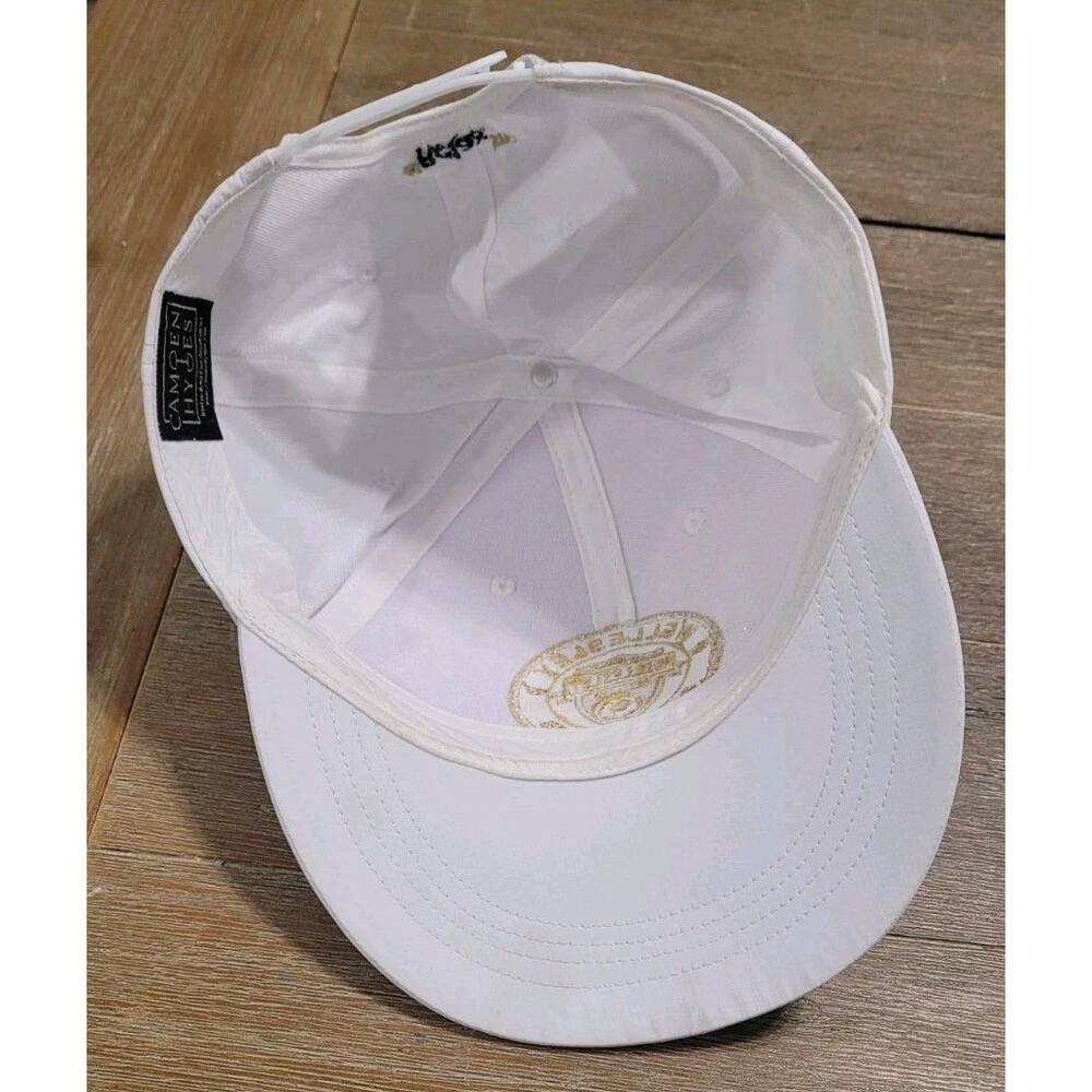 Wellesley Premier Club White Soccer Hat Cap Gold Logo Snapback New England NECSL - Picture 4 of 6